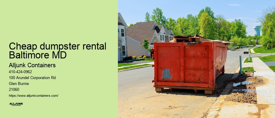 Dumpster rental in Baltimore