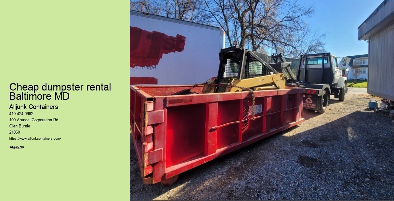 Commercial dumpster rental