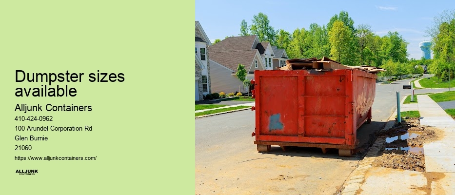 Roll off dumpster Baltimore MD