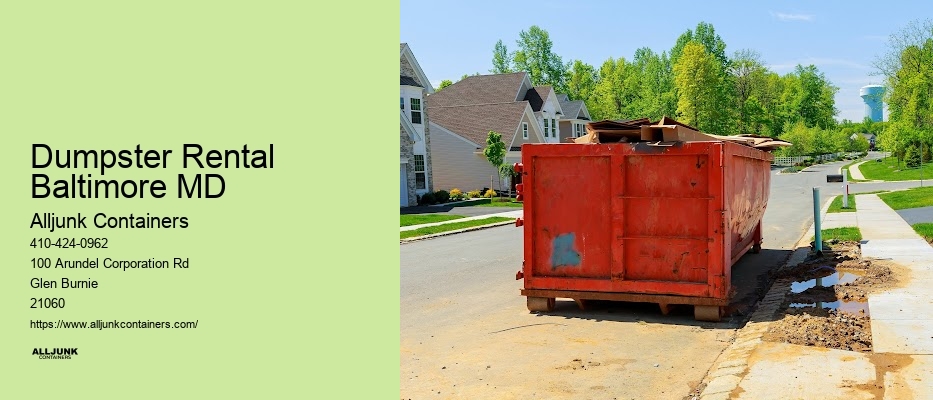 Dumpster rental Baltimore county