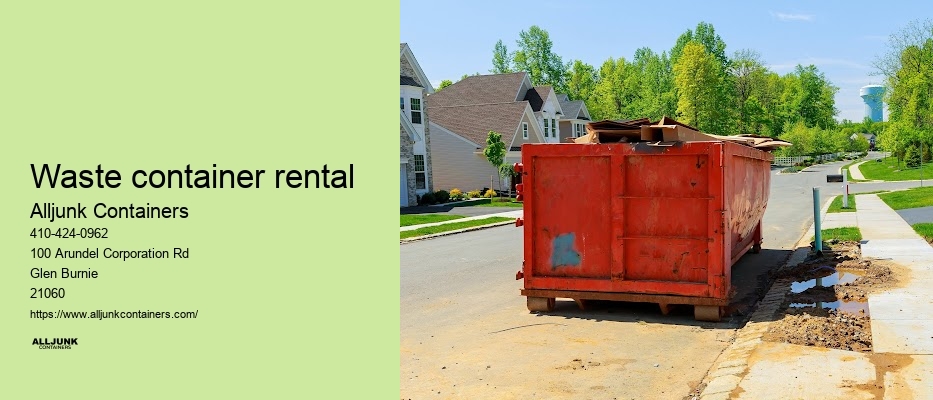 Trash dumpster rental